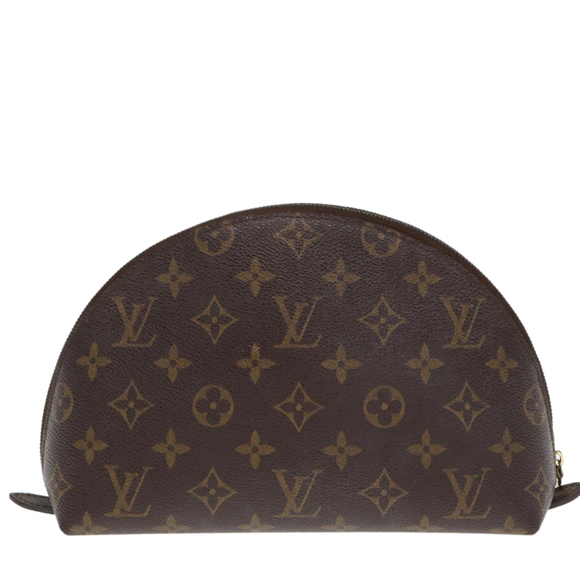 LOUIS VUITTON Monogram Trousse Demi Ronde Cosmetic Pouch M47520 LV Auth 76783 - Picture 2 of 16
